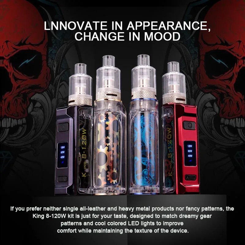 

E Cigarette smoke Vaper 120W Box Mod Vape Kit 1800Mah Battery 2ml Atomizer Electronic Cigarettes Vaporizer Shisha Hookah Kits