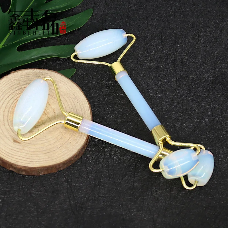 

1pc Natural Jade Beauty Device Jade Roller Massage Stick Opal Face Scraping Massage Jade Push Gua Sha Tools Skin Care Tools
