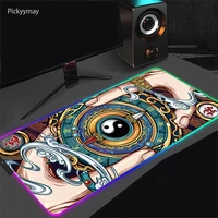 mouse pad rgb chinese style speed art gaming accessories laptop mousepad gabinete pc gamer table carpet led backlit desk mat
