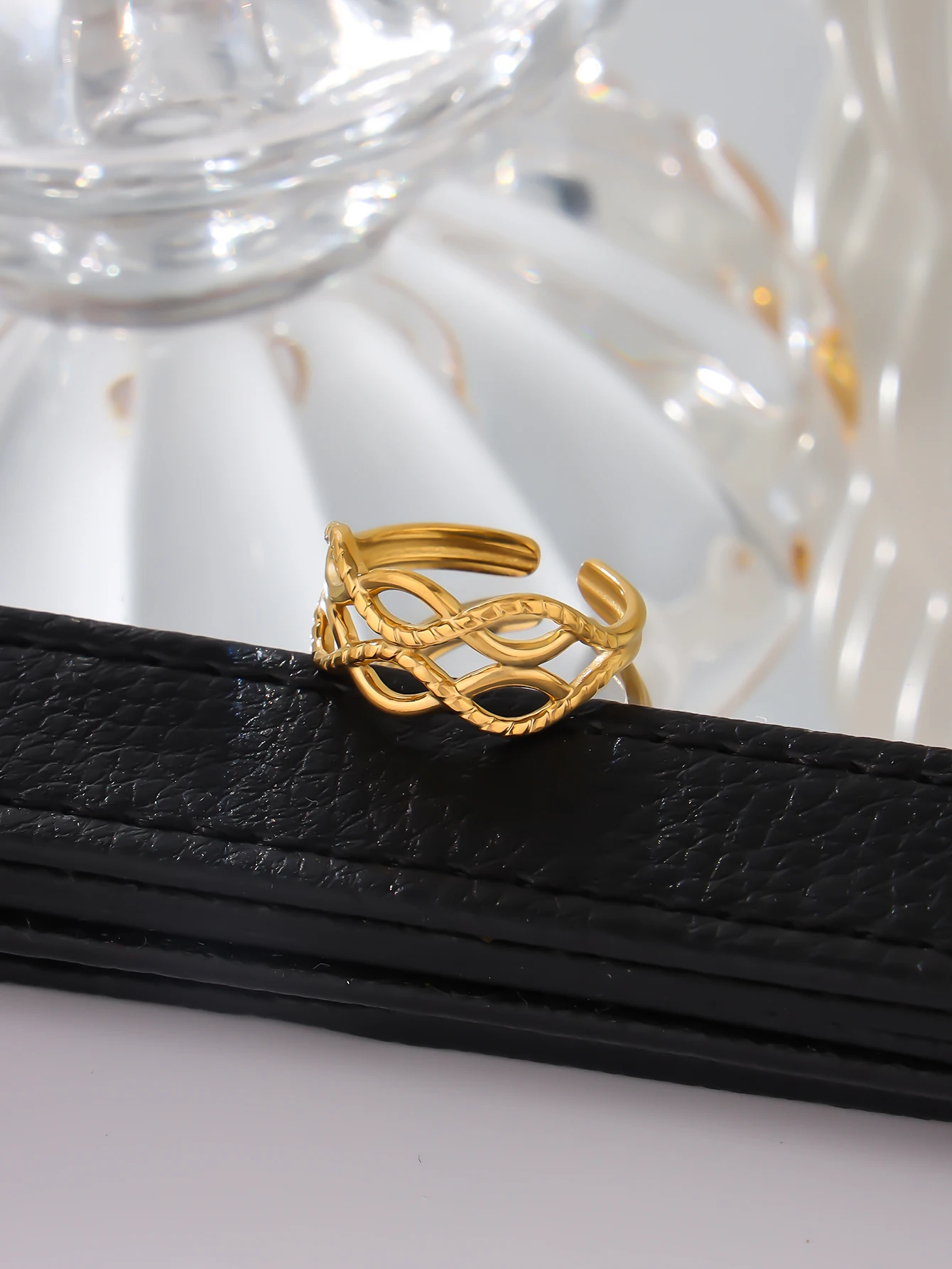 Korean Fashion Ring Women's 18k Gold Temperament Opening Original New Product Anillo