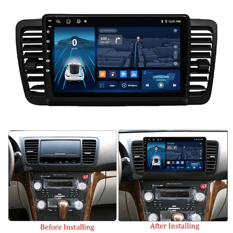 Автомобильный радиоприемник Android 2Din для Subaru Outback 3 Legacy 4 2003-2009, беспроводной Carplay, 4G, 8 ядер, GPS, аудио, 9 дюймов, 2 Din, мультимедийный плеер