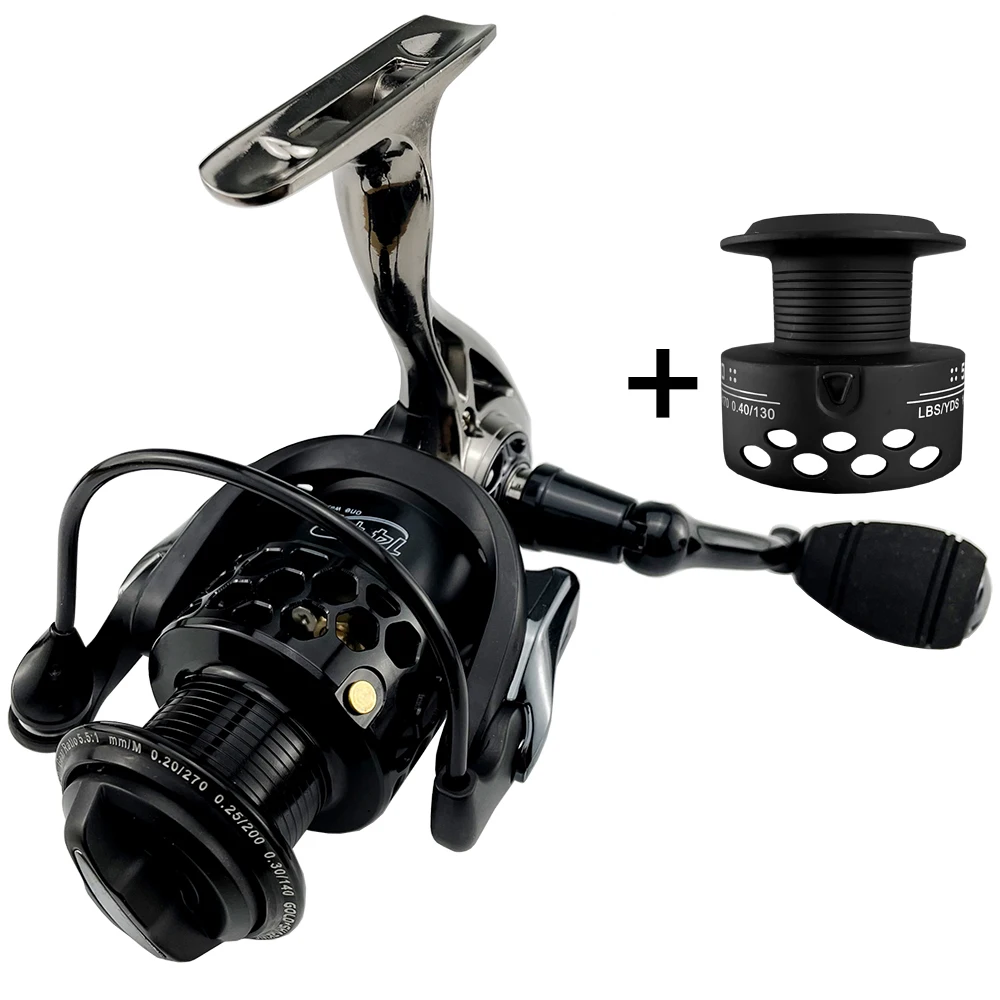 

GTA Spinning Reels Saltwater Freshwater Fishing Reel Ice Fishing Coil Ultralight Surf Wheel Best for Catfish 5.5:1 High Speed