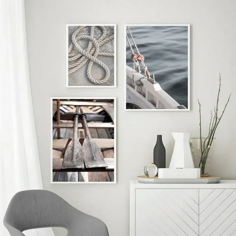 Парусник Лодка Веревка Пляжный Дом Парусная Морская Фотография Скандинавский