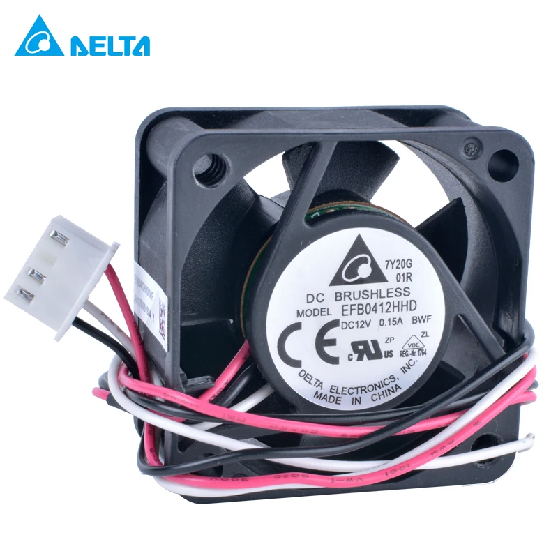 Вентилятор EFB0412HHD 4020, 4 см, 40 мм, 40x40x20 мм, 12 В, 0,15 А, двойной шарикоподшипник, H3C 3600 5600, переключатель, s5500 вентилятор