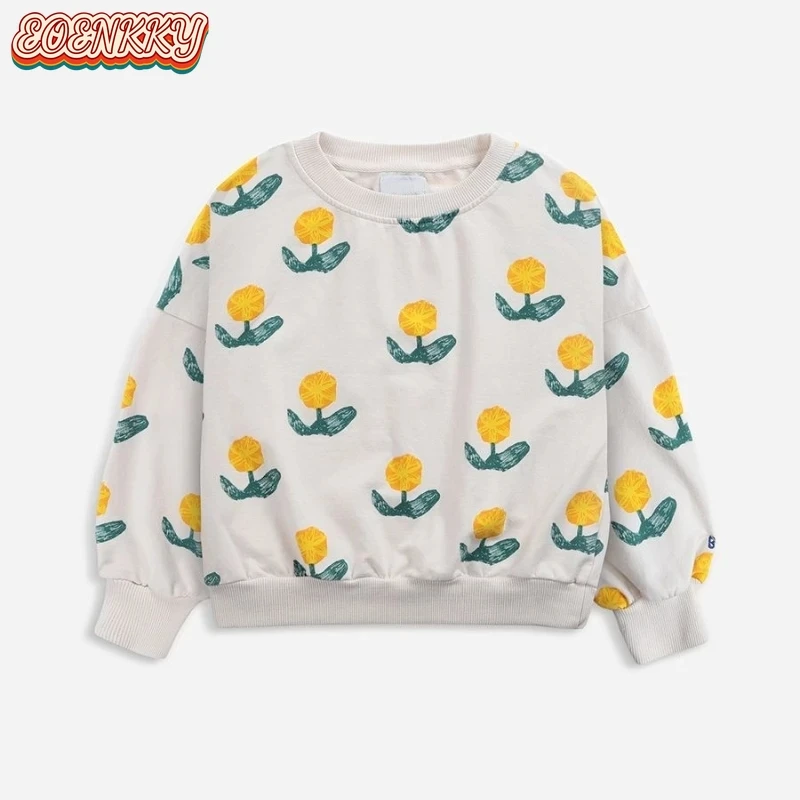 Детская хлопковая толстовка Bobo с мультяшным рисунком новинка на весну и осень