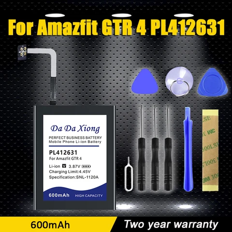 Аккумулятор DaDaXiong PL502625V PL442729 PL412631 для Amazfit GTR 4 47 мм PL442729 PL412631 + набор инструментов