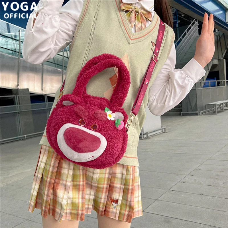

Милые игрушки 3 аниме товары рюкзак серия Lotso ГОЛОВА Сумка-тоут через плечо плюшевый рюкзак для куклы подарок на день рождения