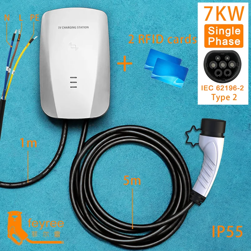 Автомобильное зарядное устройство feyree EVSE Wallbox EV зарядная станция для