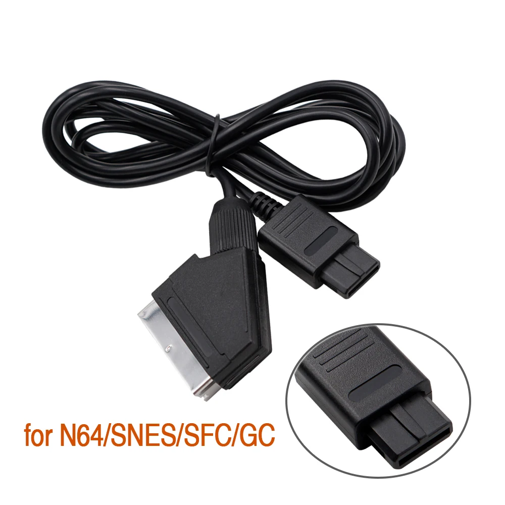 1 8 м RGB Scart кабель для PS2/PS1/PS3/SEGA MD1/MD2/Dreamcast/Saturn/XBOX 360 Ретро видеоигры Consoels от bitfunx |