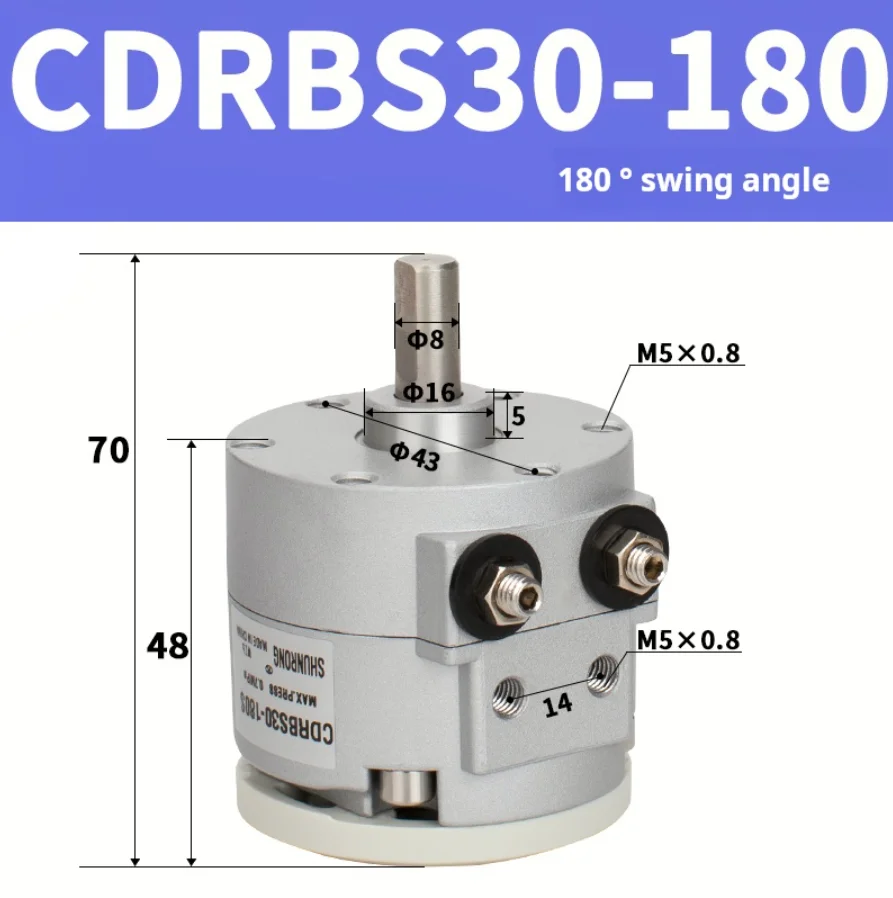 

Поворотный поворотный цилиндр лопастного типа CDRBS15/20/30/40-90 градусов 180 градусов с магнитным вращающимся цилиндром
