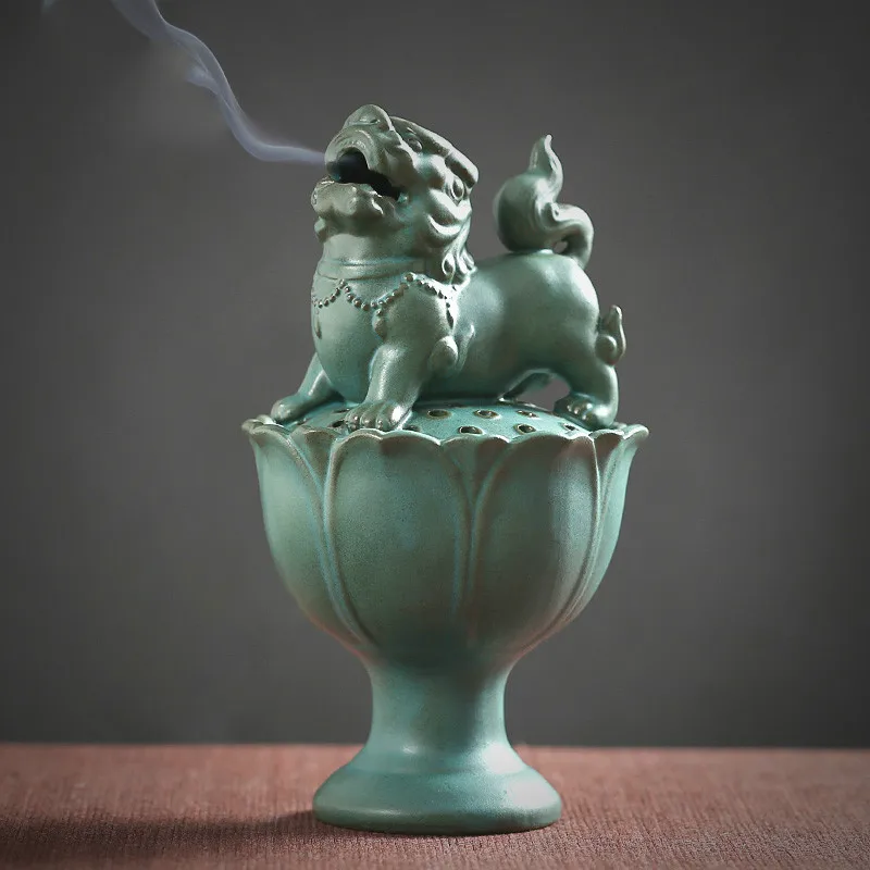 

Chinese Ceramics Incense Burner Living Room Vaporizer Smoke Fountain Diffuser Incense Burner Incensario Home Decor DB60XX