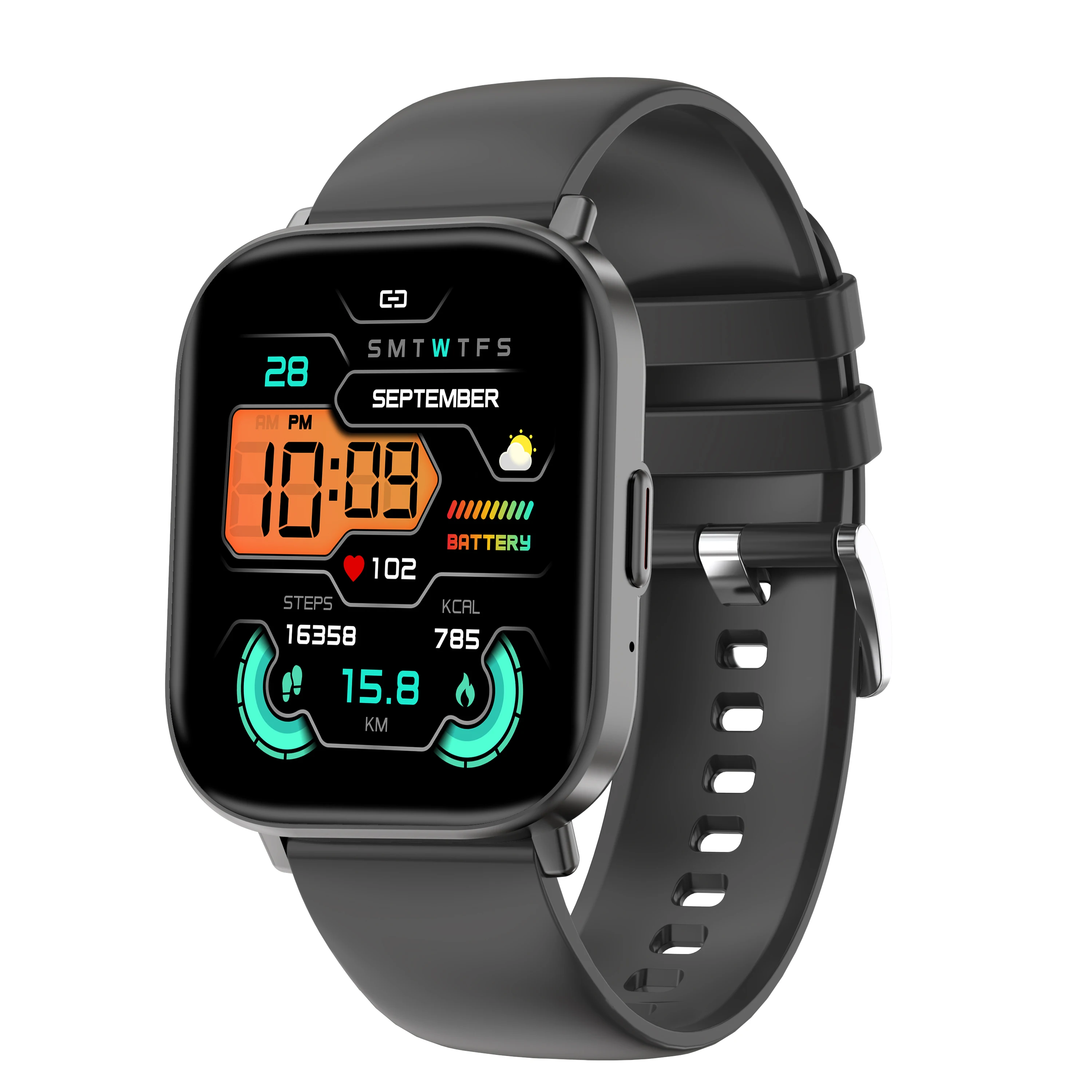 

G127 Smart Watch 2.01" HD Screen Bluetooth Call 24 Hour Heart Rate Blood Pressure Men for Android IOS Waterproof Smart Bracelet