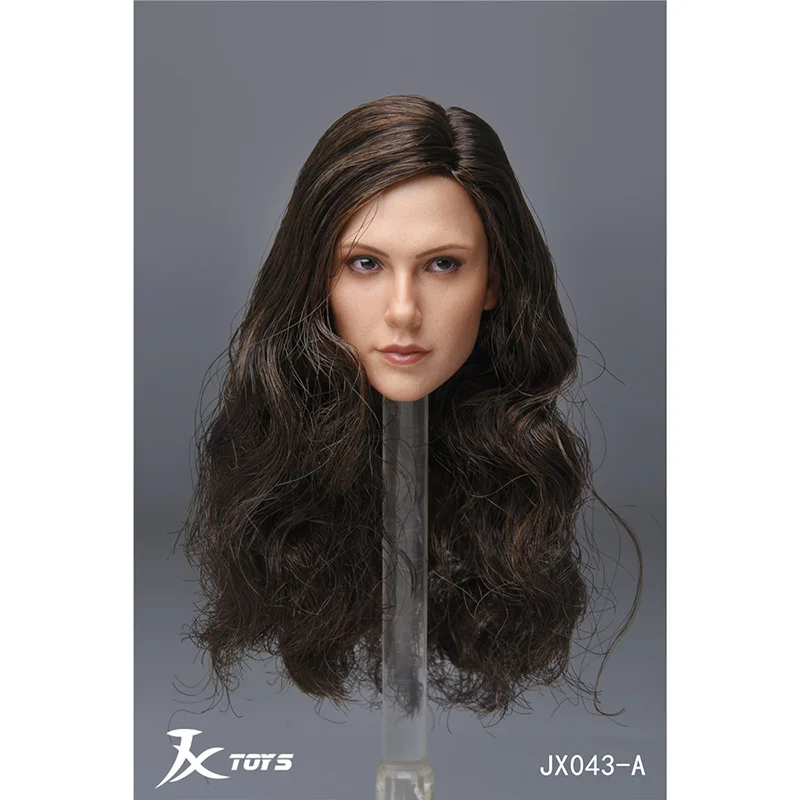 

JXTOYS 043 1/6 Wonder Girl Squint Head Sculpt Hair Transplant Head Carving Model Fit 12'' Female Soldier Action Figure Body