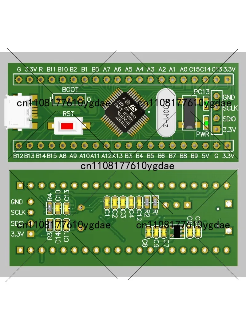 Фото Плата разработки STM32F072, ядро Cortex-M0, компактная система, новейший микроконтроллер STM32F072CBT6, встраиваемая электроника №4