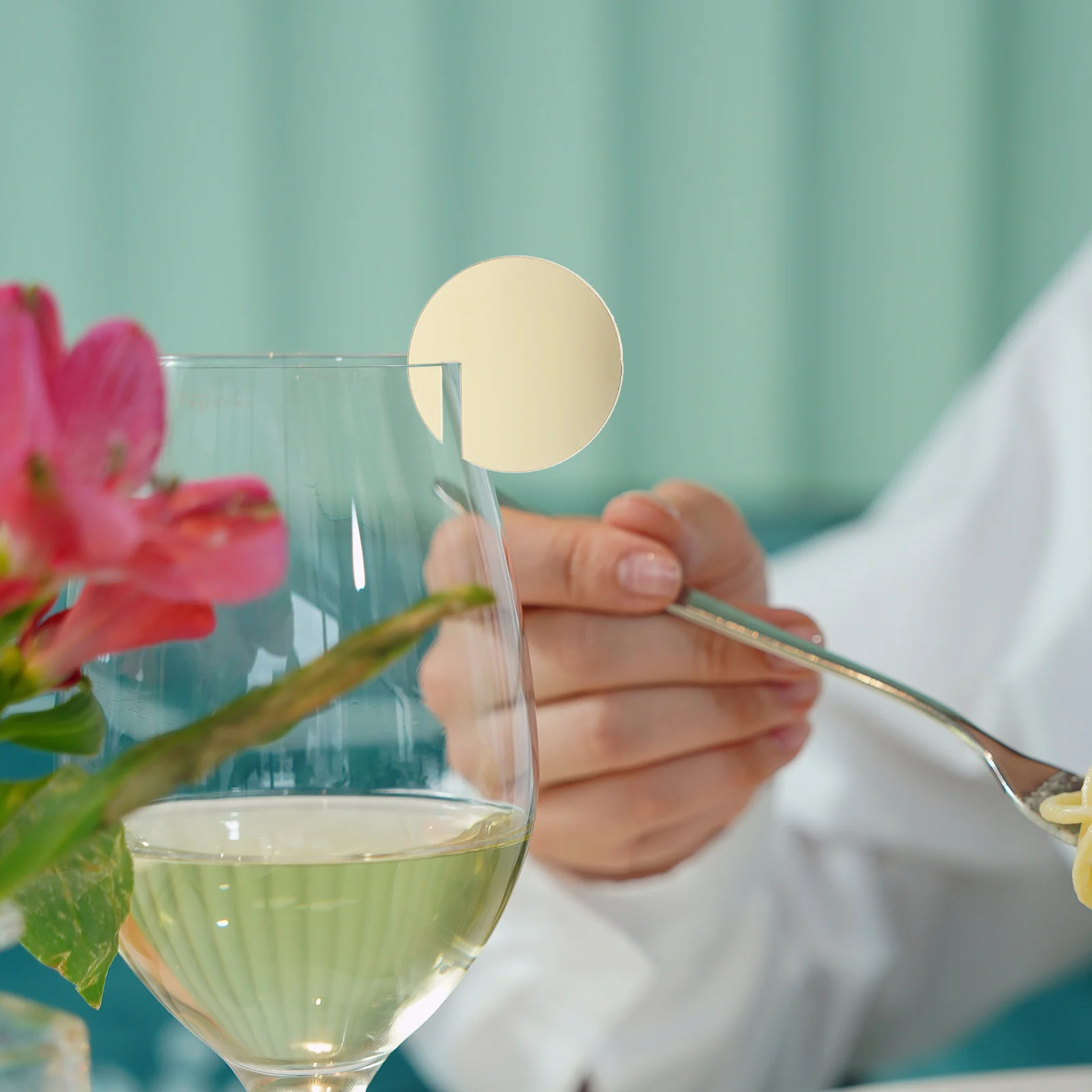 

Glass Charm Drink Tags Rings Decorations Party Marker Supplies Blank Markers Bottle Labels