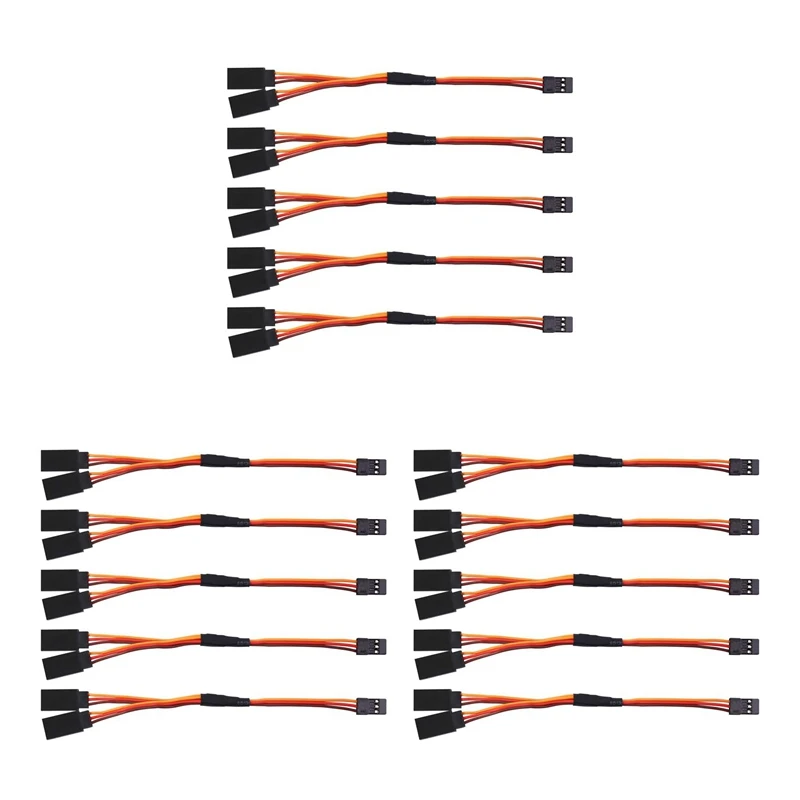 

15Pcs 150mm Y Type Extended Line Extension Lead Wire Cable for Futaba Jr Y Harness Servo Lead Extension