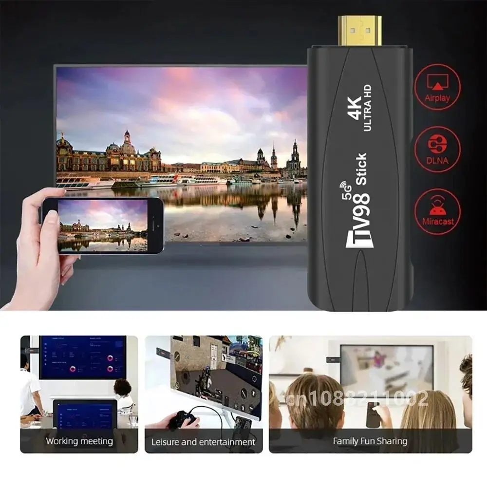 ТВ98 RK3228A Smart TV Stick Android 7.1 2.4G/5G двухдиапазонный WIFI 4K HD 8 ГБ/16 ГБ медиаплеер