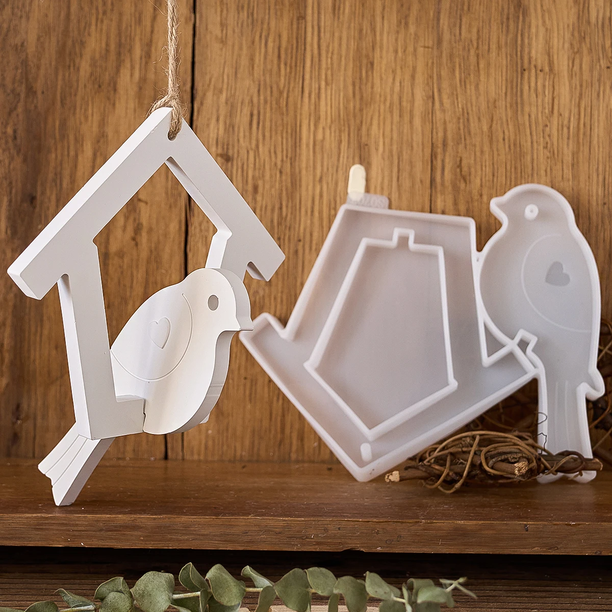 Украшение в виде птицы силиконовая форма милый дом птица подвесное здание сделай