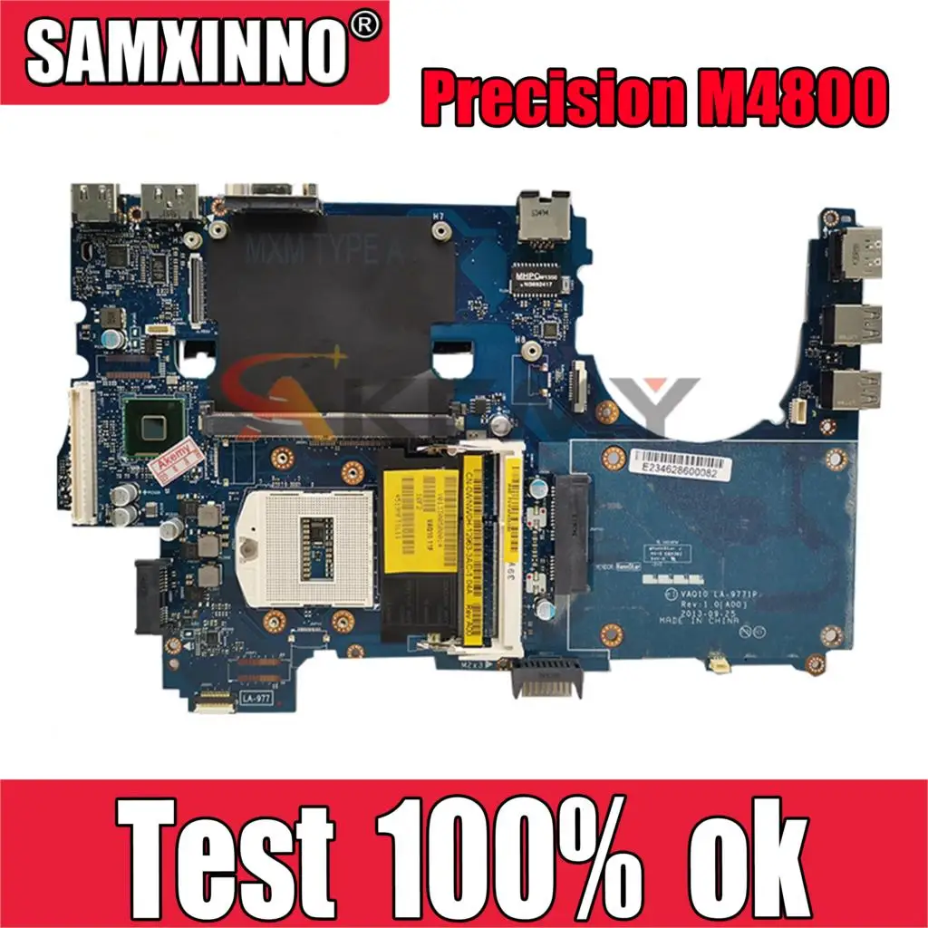 

Оригинальная материнская плата для ноутбука Dell Precision M4800 VAQ10 LA-9771P 0WNW0H HM86 SR17C материнская плата