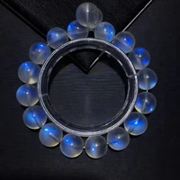natural moonstone blue light clear round beads bracelet 11 3mm women men fashion jewelry moonstone beads aaaaa