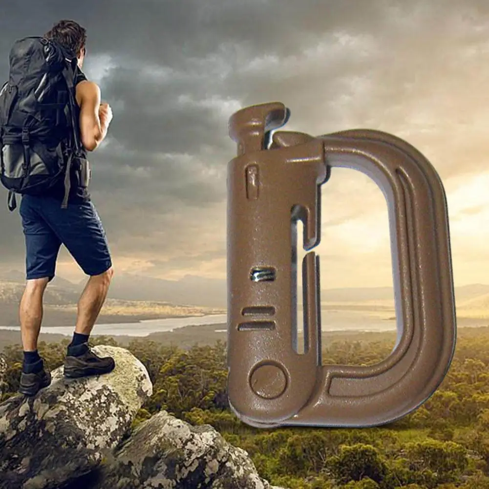 

Universal Carabiner Hook Anti-corrosion Durable Carabiner Webbing Backpack Buckle D Ring for Outdoor Climbing Hook