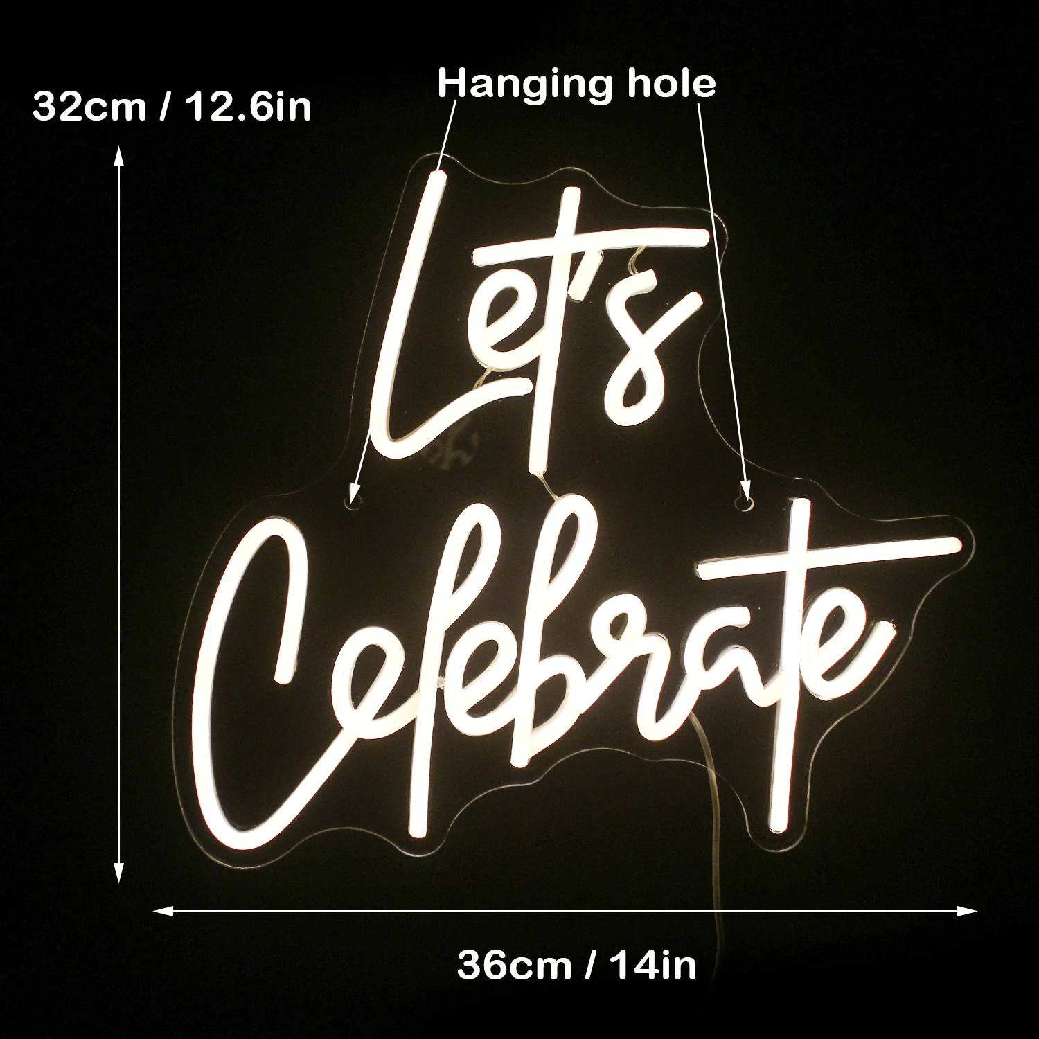 Let's Celebrate LED Neon Light Sign Studio Room Home Christmas Party Bar Outdoor Wedding House Wall Decor Kids Night Lamps Decor images - 6