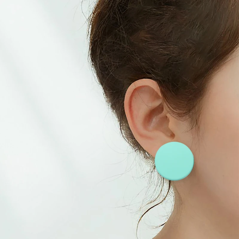 Женские серьги-гвоздики из акрила 16 цветов