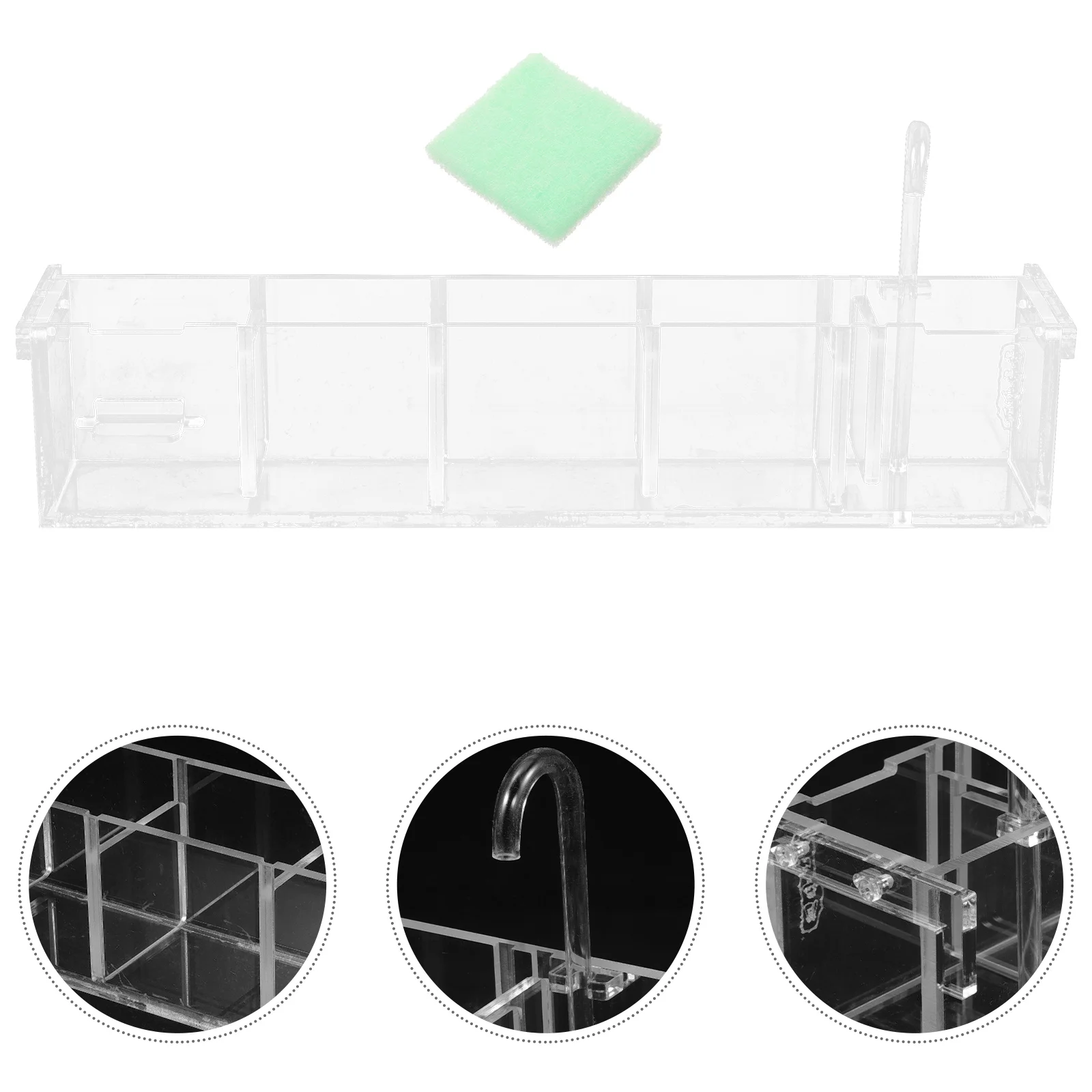 

Fish Tank Filter Tool Strainer Wall-mounted Accessory Aquarium Supplies Acrylic