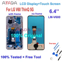 original 6 4 for lg v60 thinq 5g lm v600 lcd display touch screen digitizer assembly replacement for lg v60 lcd screen parts