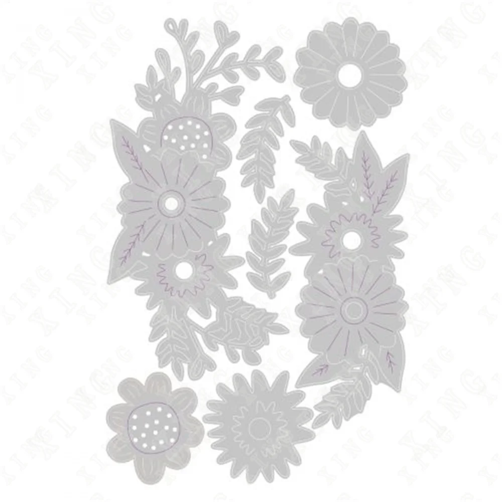 

Flower Outline New Arrival Metal Cutting Dies Scrapbook Diary Decoration Stencil Embossing Template Diy Greeting Card Handmade