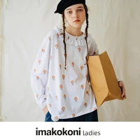 imakokoni original early autumn floral bottoming t shirt loose wild long sleeved womens autumn new style 213442