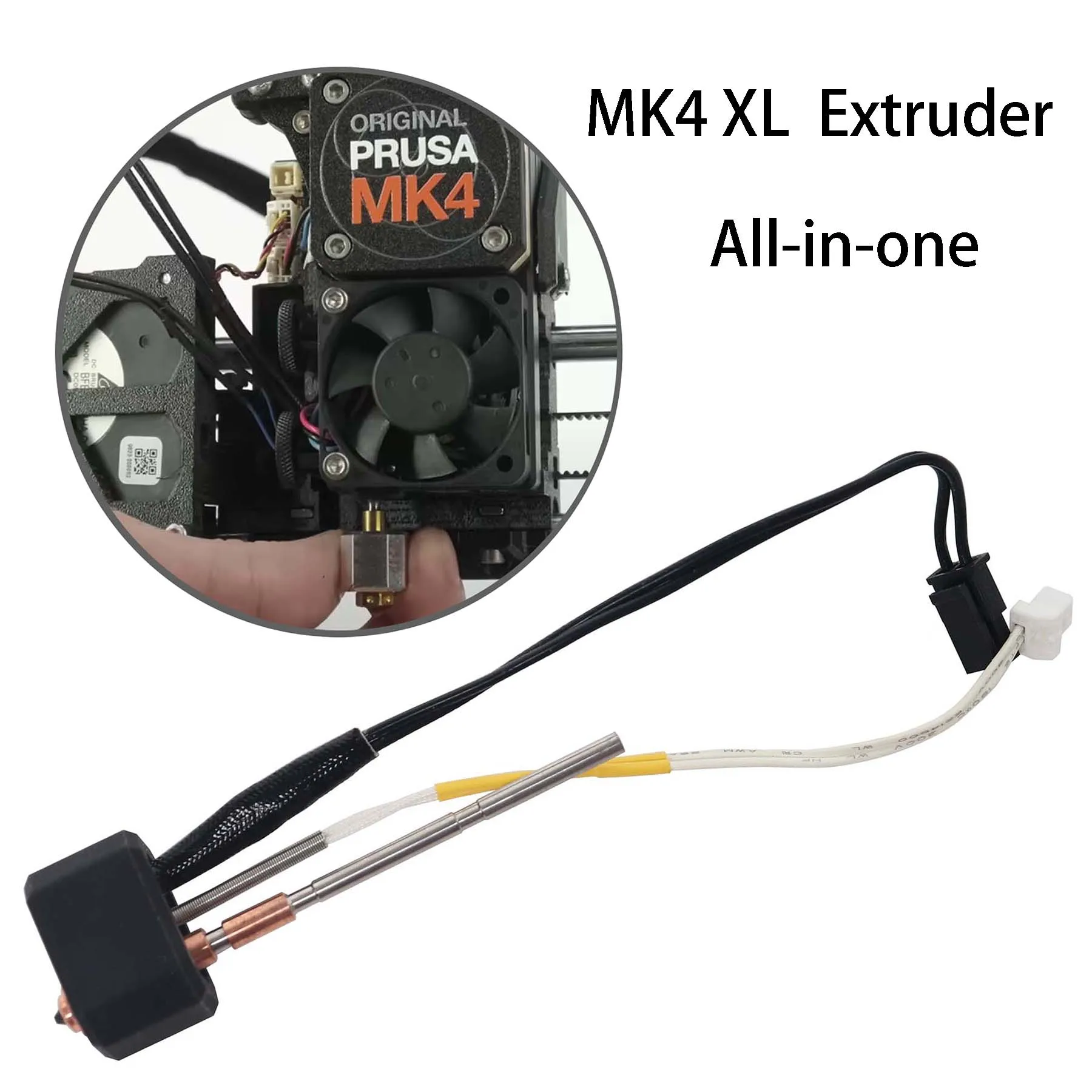 Blurolls Prusa I3 MK4 XL Hotend Kit все в одном терморазрыв закаленное сопло силиконовый рукав