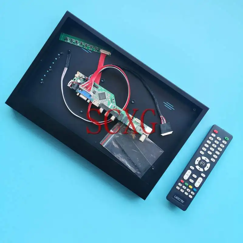 

For LTN140AT22 LTN140AT26 Monitor Metal Case+TV Analog Driver Board VGA USB RF LVDS 40-Pin 1366*768 DIY Kit 14" HDMI-Compatible