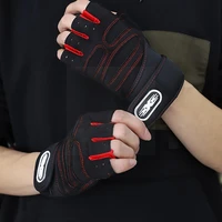 1 pair fitness gloves wrist half finger barbell equipment suede quality gloves cycling high sports weightlifting men outdoo u9r8