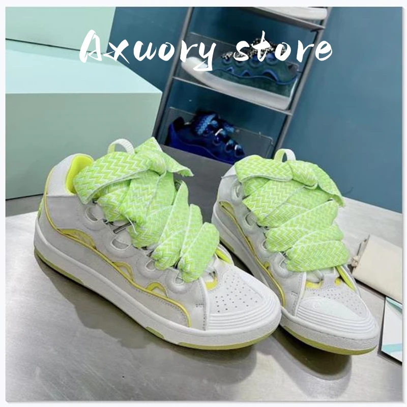 2023 Men's Women's Sports Shoes Casual Shoes Sneakers Colorful Large Shoelaces Mixed Color Patchwork Daddy Shoes Breathable