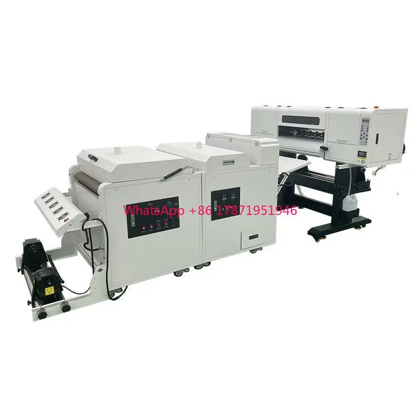 CE certificate dtf printer printing machine CMYK+W with powder shaker