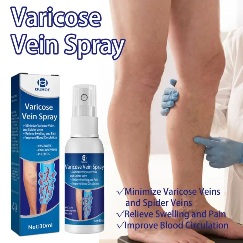 

Varicose Veins Spray Repair Leg Blood Vessels Bulge Redness Vasculitis Phlebitis Pain Relieve Vein Healing Spray