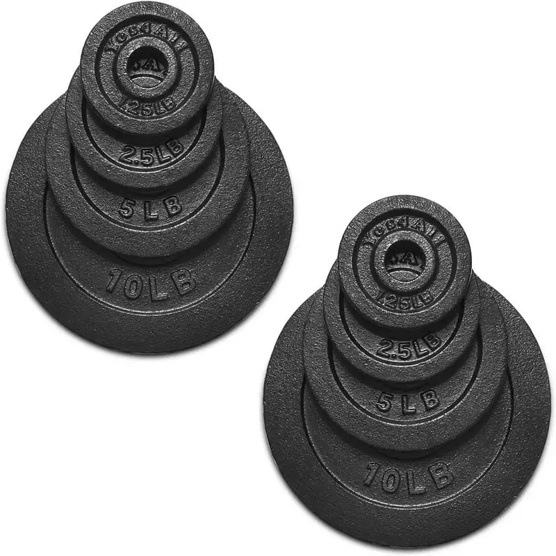 

inch Cast Iron Weight Plates Set for Dumbbells, Standard Dumbbell Plates Set (1.25 + 2.5 + 5 + 10) lbs - Pair