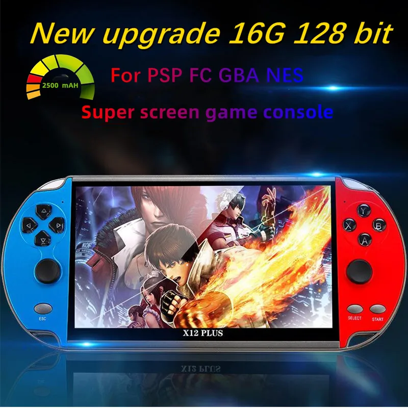 

Retro Handheld Game Console X7/X12 PLUS 16G 7.1 Inch HD Screen TV Connected Built-in 10000+ Portable Video Player For PSP PS1