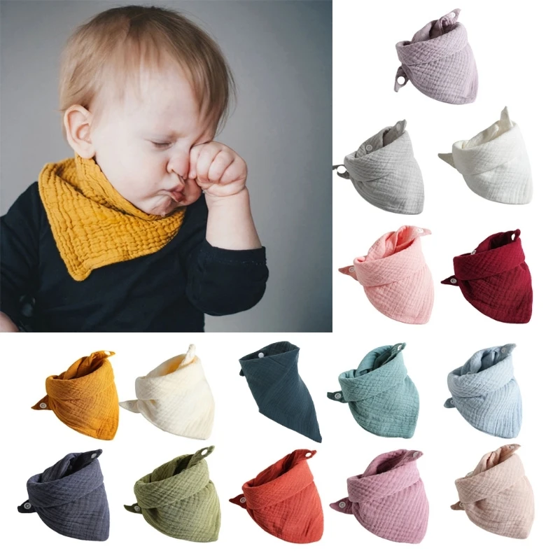 

Baby Saliva Towel 2 Layers Gauze Bohemia Style Photography Props for Girls Vintage Newborn Bibs Boys Girls