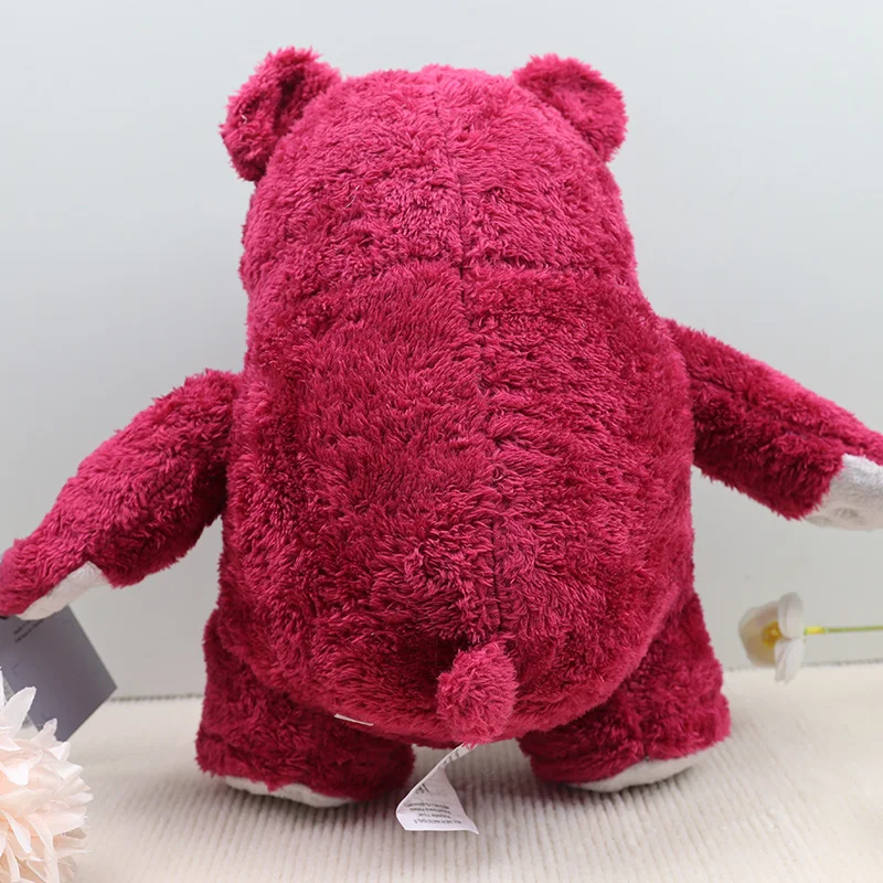 Фото Милые пушистые плюшевые игрушки Lotso Huggin Bear с ароматом клубники, мягкие плюшевые фигурки Pixar, подарок для девушки, аниме-персонаж №5