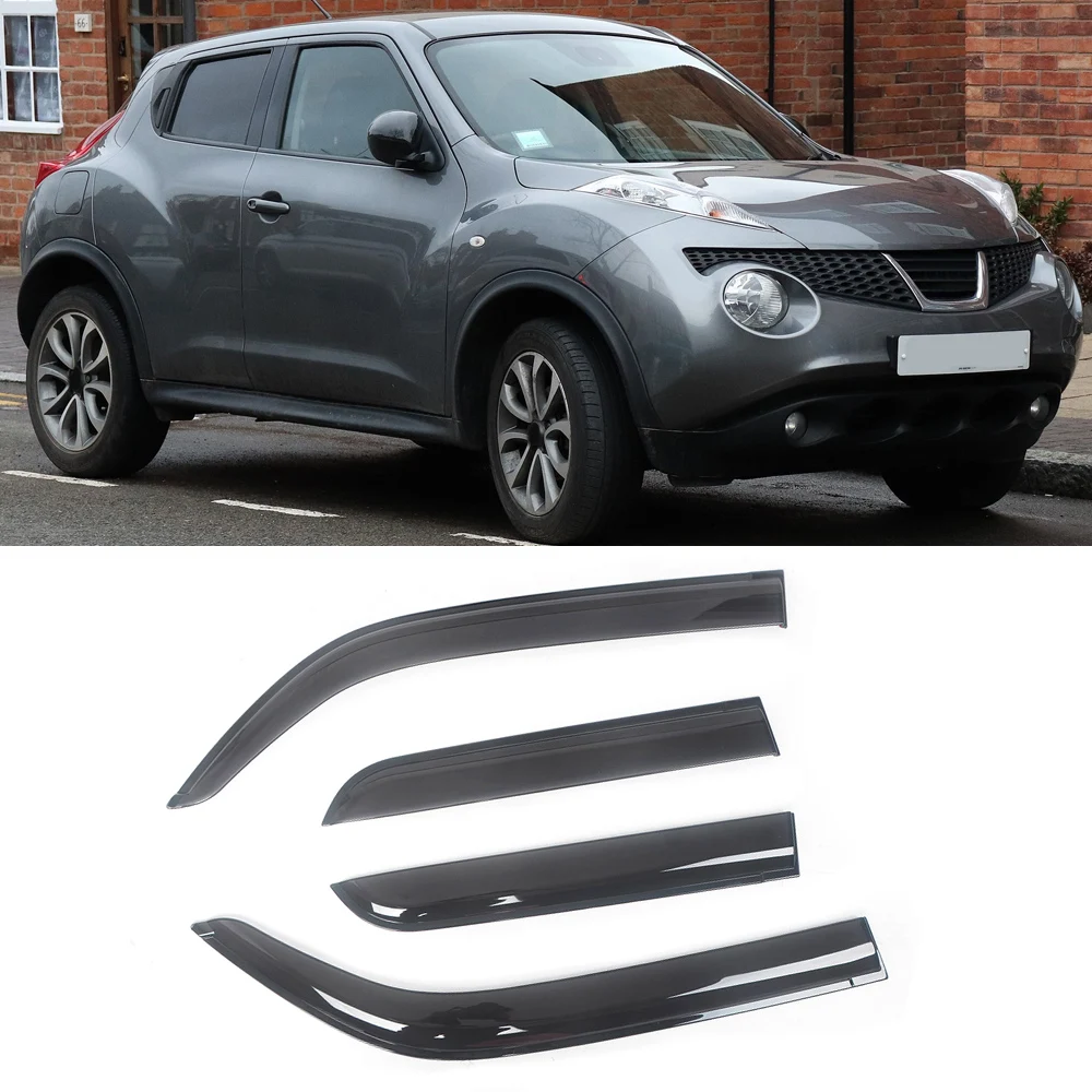 

Ветровые дефлекторы для боковых окон автомобиля Nissan Juke 2010-2016, козырек для двери с защитой от дождя, вентиляционные оттенки, козырек для вент...