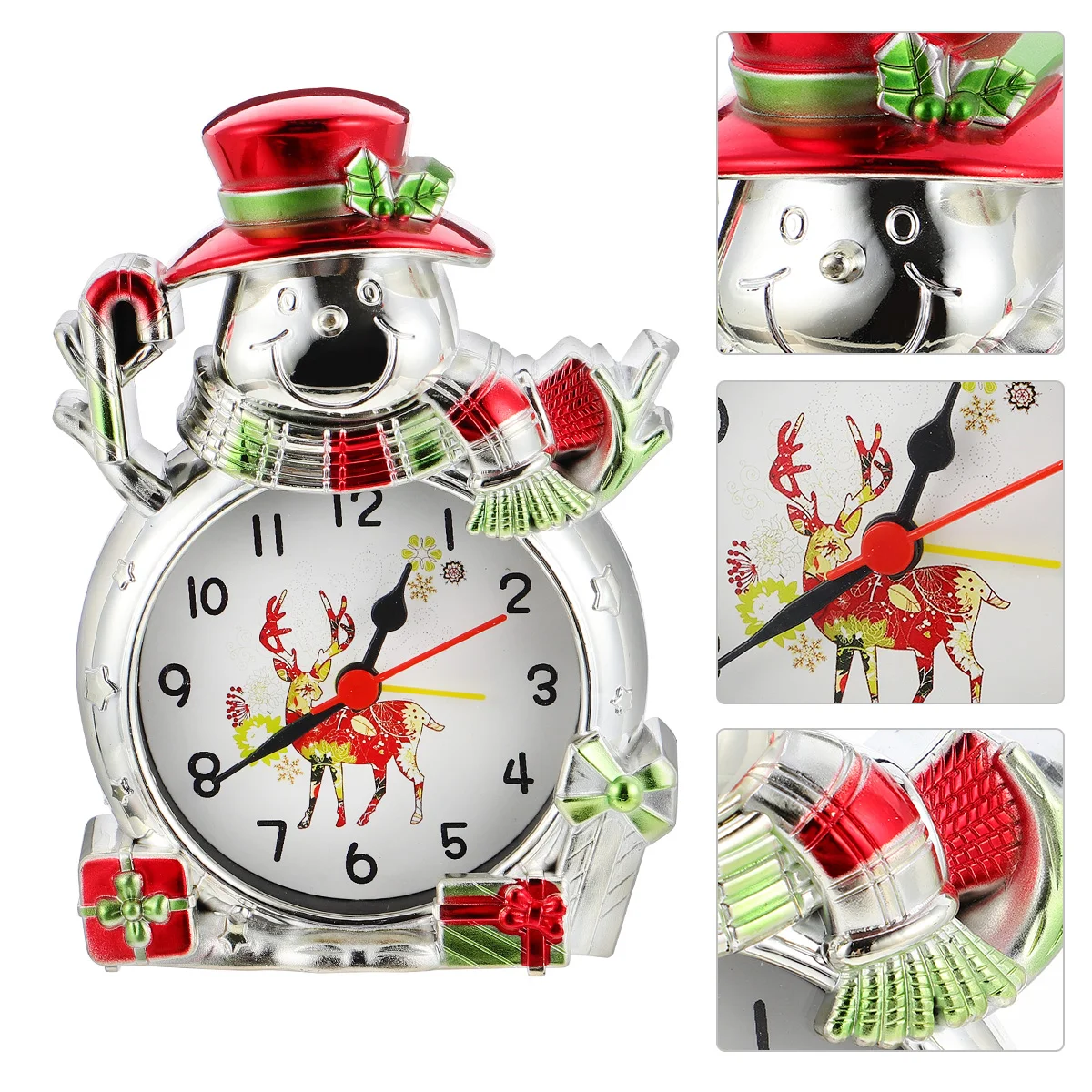 

1PC Vintage Alarm Clock Christmas Desktop Decoration Christmas Alarm Clock Xmas Party Decorations Xmas Alarm Clock