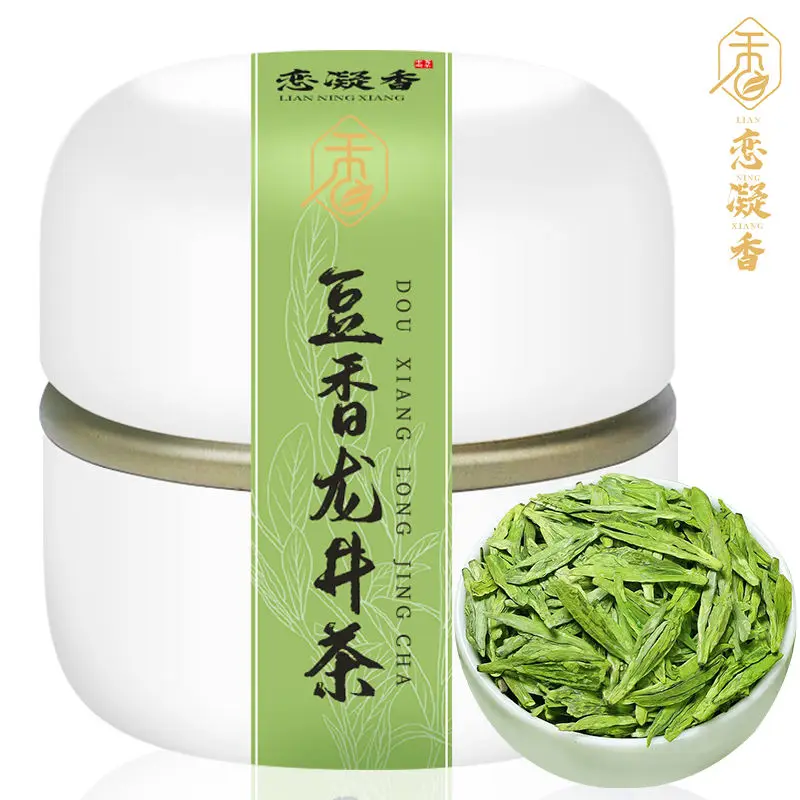 

Douxiang Longjing tea 2022 new tea green tea Luzhou flavor canned gift box 50g No tea set