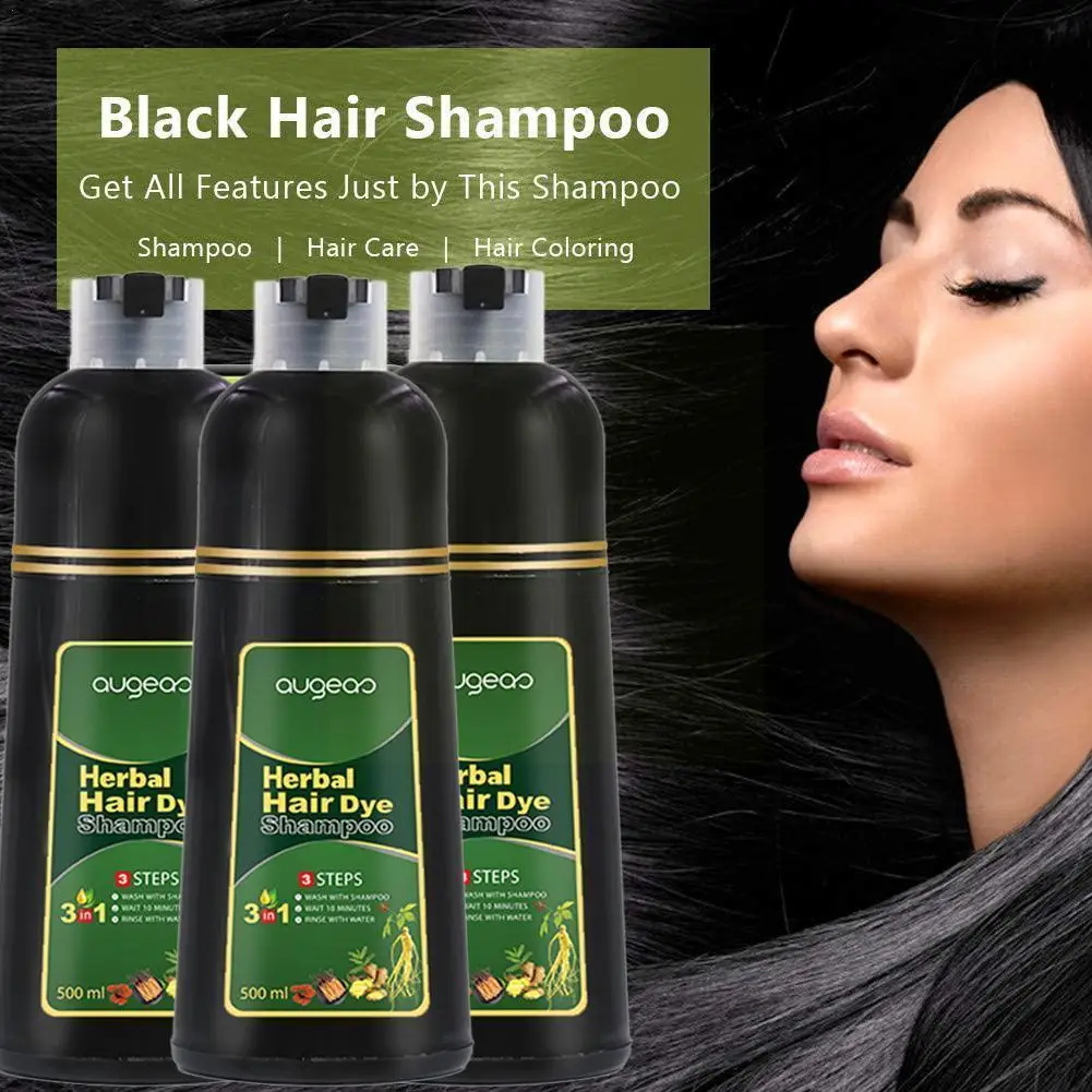 

Organic Natural Mild Hair Dye Black Colorful Hair Color Dye Cream Shampoo Ginseng Extract For Cover Gray White Hair H4G8
