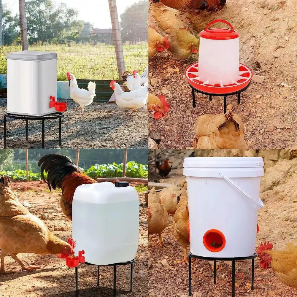 

Water Feeder Stand for Chickens Chicken Feeder Stand Sturdy Metal Stand for Chicken Feeder Waterer Durable for Poultry for Home