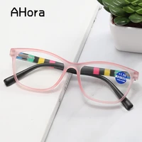 ahora candy color transparent reading glasses women men personality presbyopia eyeglasses with diopter 1 0 1 5 2 0 2 5 3 0 3 5