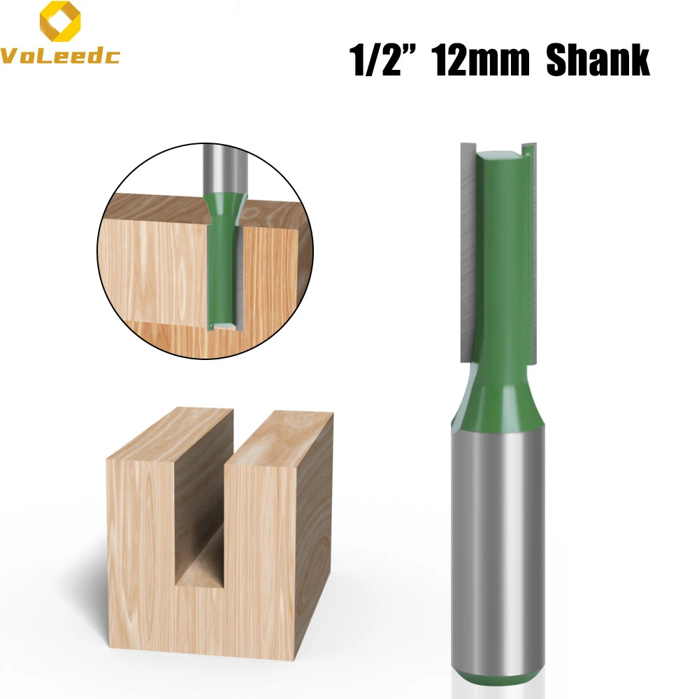 

1pc 1/4 Single Double Flute Straight Bit Two-in-one Woodworking Milling Cutter Wood Diameter 11mm 10mm for Engraving Machine