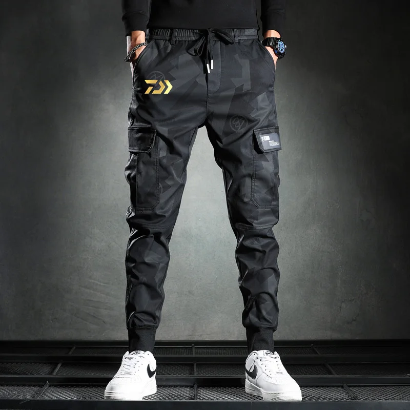 

Daiwa Waterproof Pants Men's Breathable Quick Dry Tactical Trousers Spring Summer Multi Pockets Loose Casual Outdoor Sports Pant