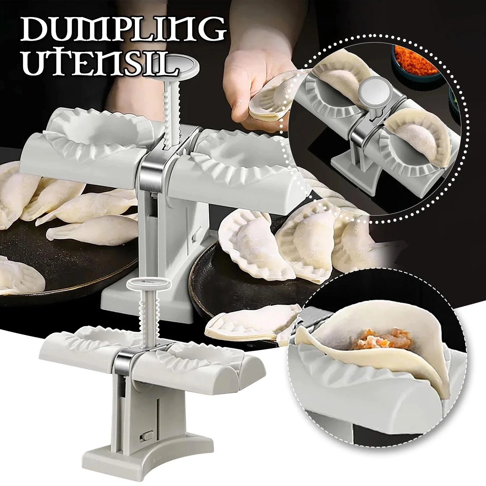 

Dumpling Mould Lazy Must-Ravioli Making Mold Double Head Dumpling Mould Baking Accessories Home Kitchen Dumpling Maker